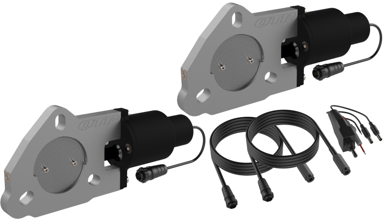 QTP Dual 4.00 Inch Electric Cutout Valves w/Flanges