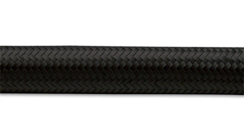 Vibrant -6 AN Black Nylon Braided Flex Hose w/ PTFE liner (10FT long) main image 1