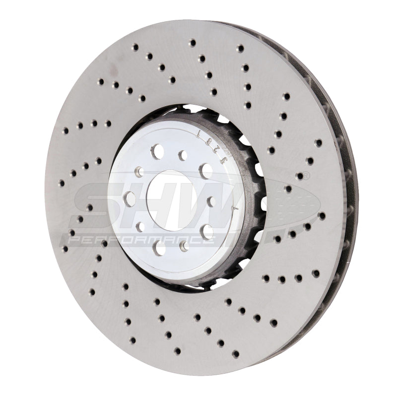 SHW Performance Cross-Drilled Lightweight Left Rear Brake Rotors - BMW M3 4.0L 08-13 main image 0