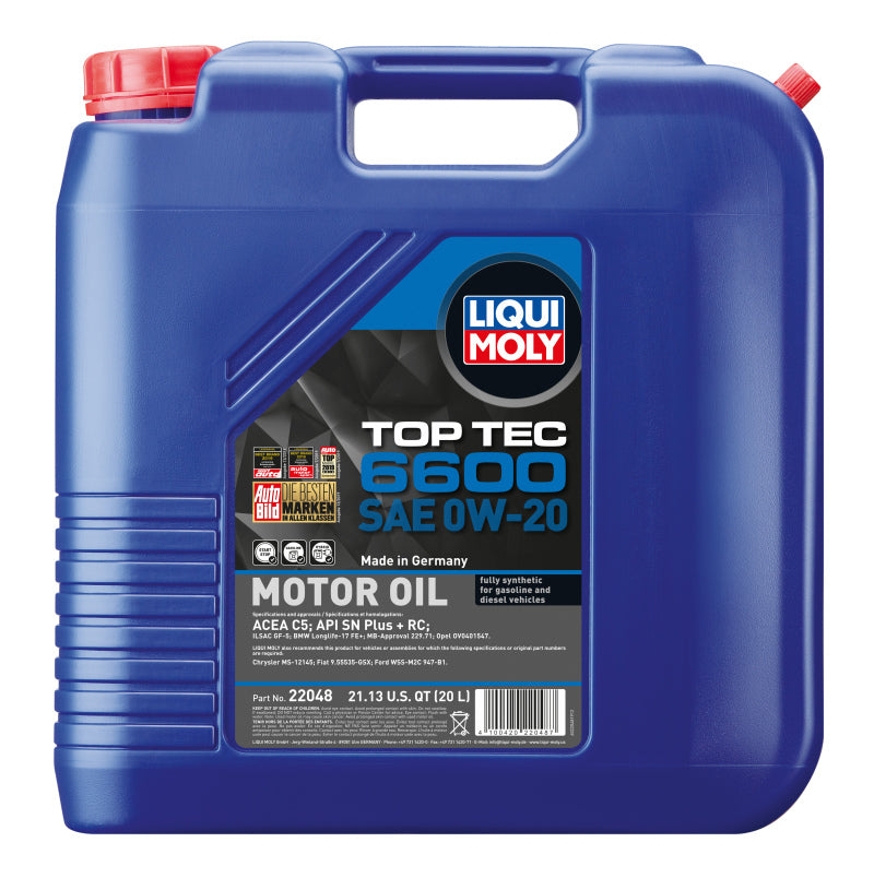 LIQUI MOLY 60L Top Tec 6200 Motor Oil 0W20 main image 1