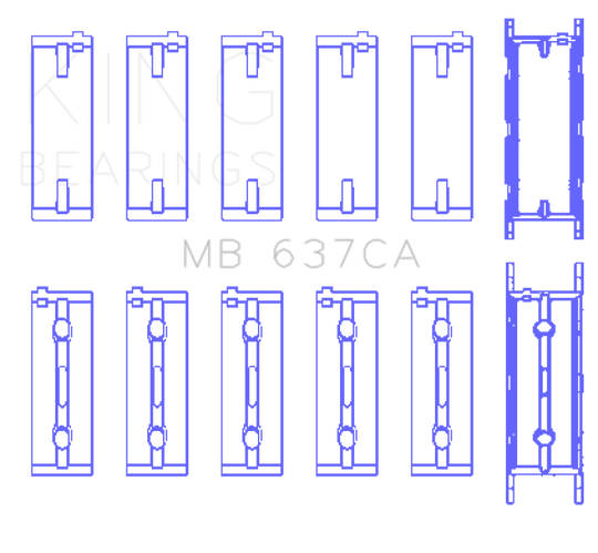 King Engine Bearings BMW S85B50A Main Bearing Set