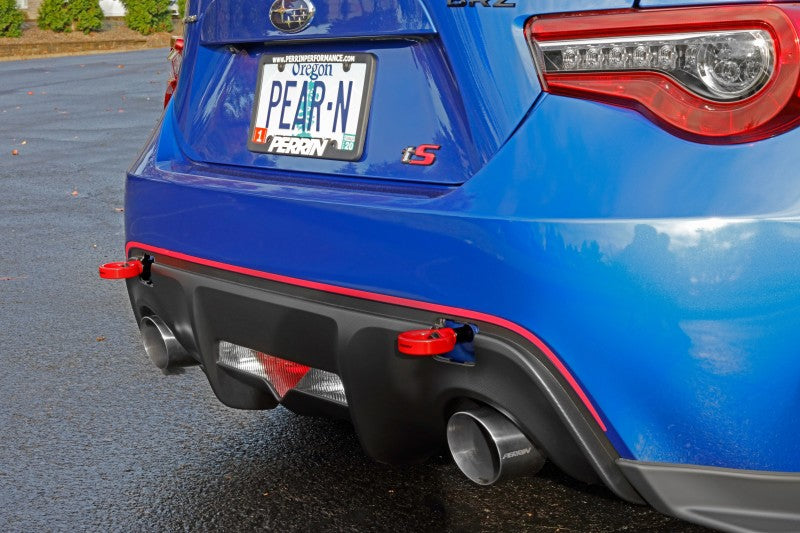 PERRIN 13-20 & 2022 Subaru BRZ / 13-16 Scion FRS / 17-20 Toyota 86 Tow Hook Kit (Rear) - Red
