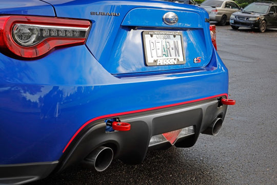 PERRIN 13-20 & 2022 Subaru BRZ / 13-16 Scion FRS / 17-20 Toyota 86 Tow Hook Kit (Rear) - Red