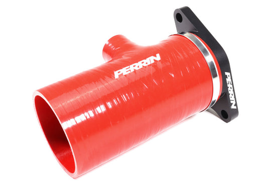 PERRIN 22-24 Subaru WRX / 20-25 LGT & OBXT Turbo Inlet Hose w/Turbo Adapter Flange (Short) - Red