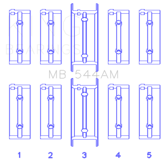 King Engine Bearings BMW M10B15/18/20 (Size STD) Performance Main Bearing Set