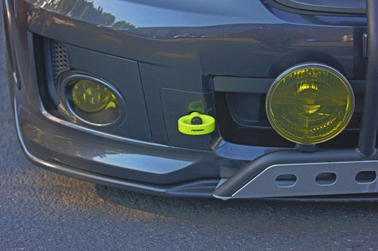 PERRIN 08-14 Subaru WRX/STI Tow Hook Kit (Front) - Neon Yellow