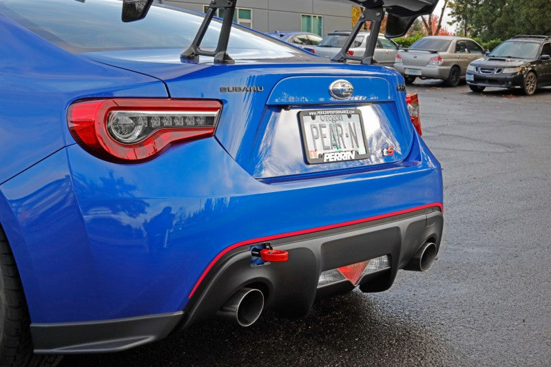 PERRIN 13-20 & 2022 Subaru BRZ / 13-16 Scion FRS / 17-20 Toyota 86 Tow Hook Kit (Rear) - Red