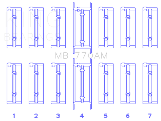 King Engine Bearings BMW M30B35/25/28/32/33/35 Performance Main Bearing Set