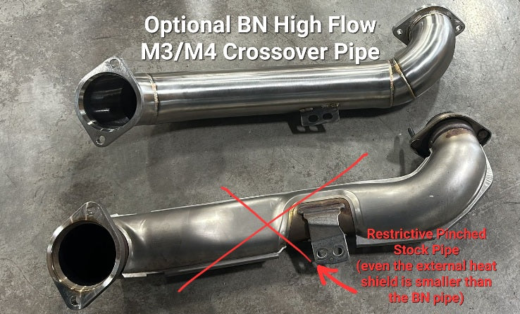 BN 3inch S58 Catless Downpipes M2 M3 M4 X3m