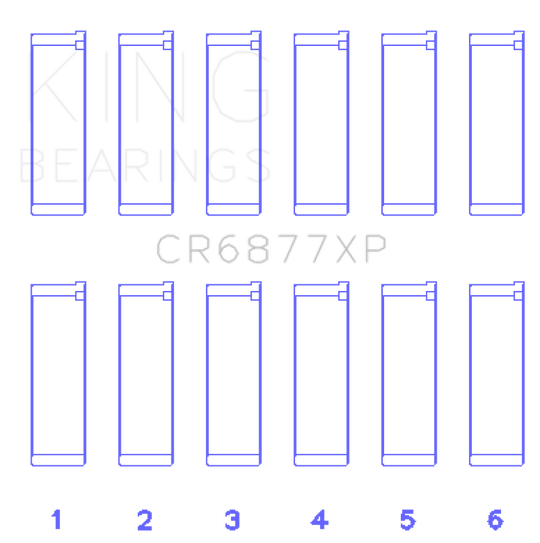 King Engine Bearings BMW S54B32 (Size +.50mm) Connecting Rod Bearing Set