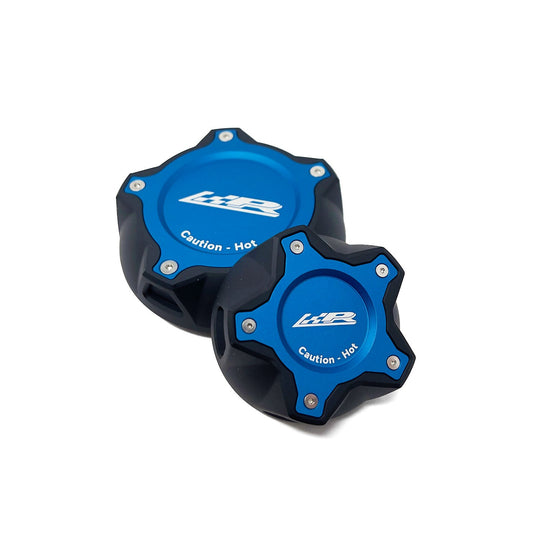 BMW F&amp;G Coolant Cap Bundle (Blue &amp; Black)
