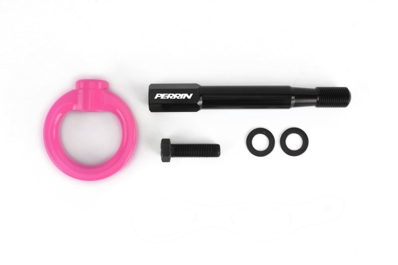 PERRIN 22-25 Subaru WRX / 18-23 Crosstrek Tow Hook Kit (Rear) - Hyper Pink