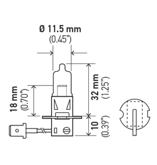 Hella H3 12V 55W Xen White XB Bulb (Pair)