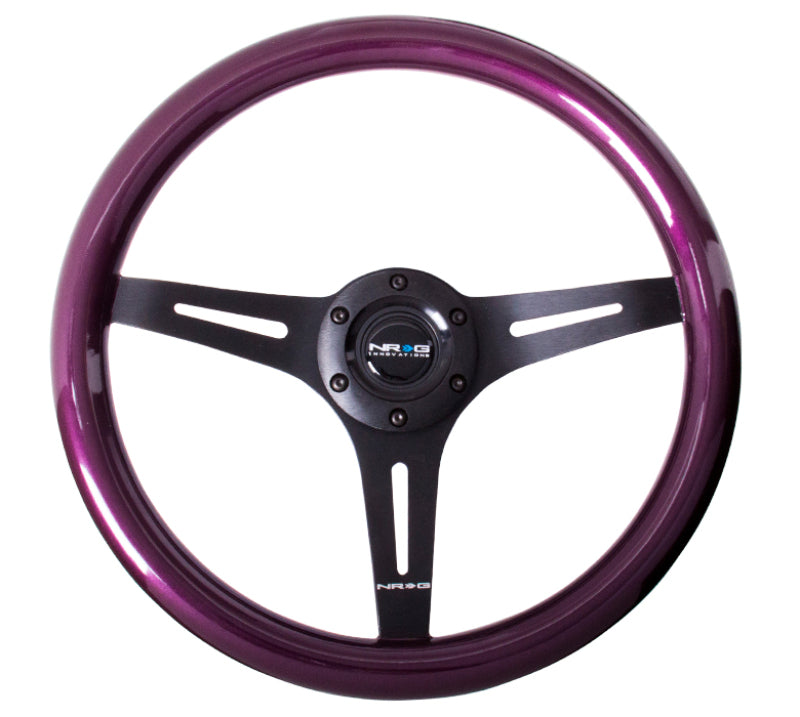 NRG Classic Wood Grain Steering Wheel (350mm) Purple Pearl