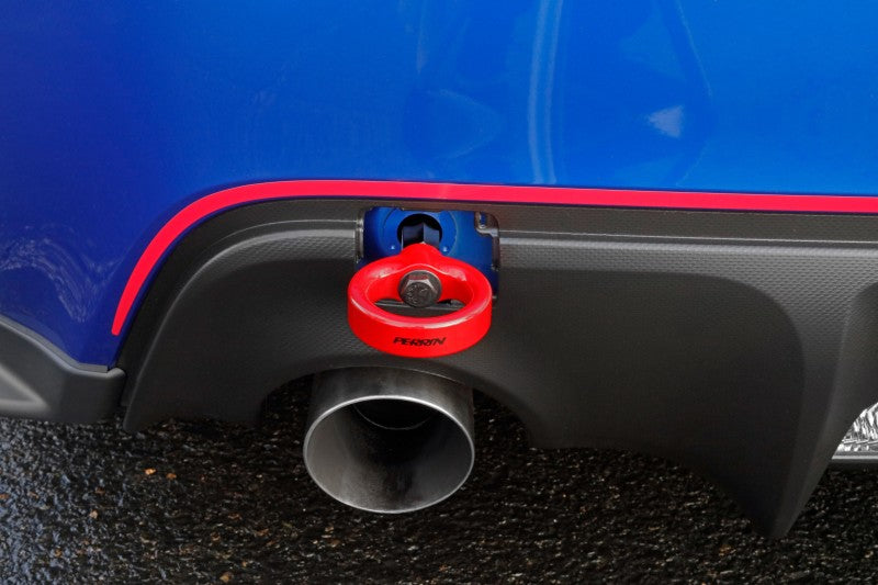 PERRIN 13-20 & 2022 Subaru BRZ / 13-16 Scion FRS / 17-20 Toyota 86 Tow Hook Kit (Rear) - Red