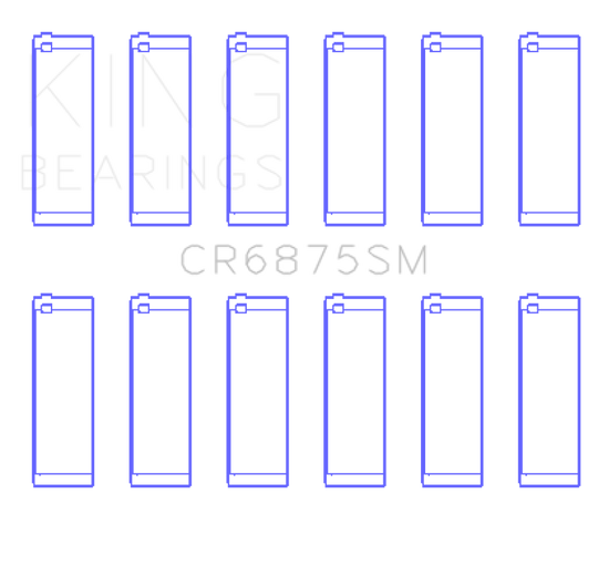King Engine Bearings Mercedes Benz OM 642 Sputter Replacement Connecting Rod Bearing - Size +0.25mm