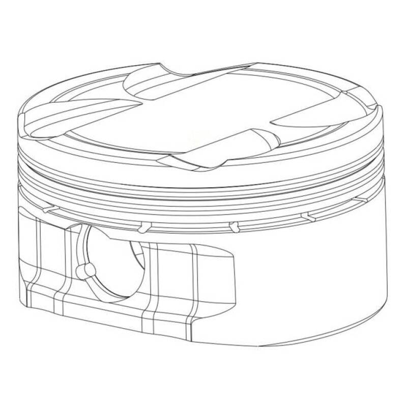 CP Piston &amp; Ring Set for Toyota 2JZGTE - Bore (86.5mm) - Comp. Ratio (8.5.1) - Upgraded PVD Rings
