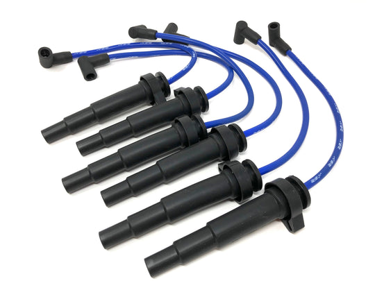 BMW N54 Replacement Spark Plug Wires (Blue &amp; Black)