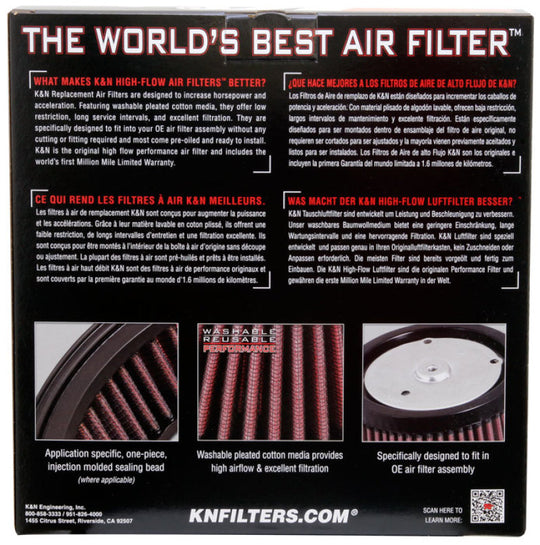 K&N 88-12 Harley-Davidson Sportster Screamin Eagle Element Replacement Air Filter