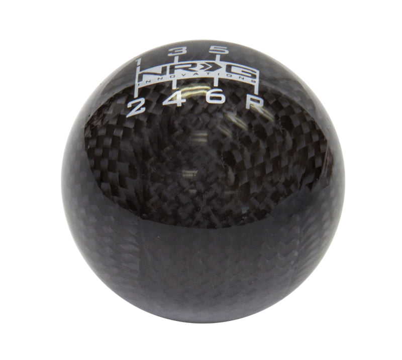 NRG Ball Style Shift Knob - Heavy Weight 480G / 1.1Lbs. - Black Carbon Fiber (6 Speed)