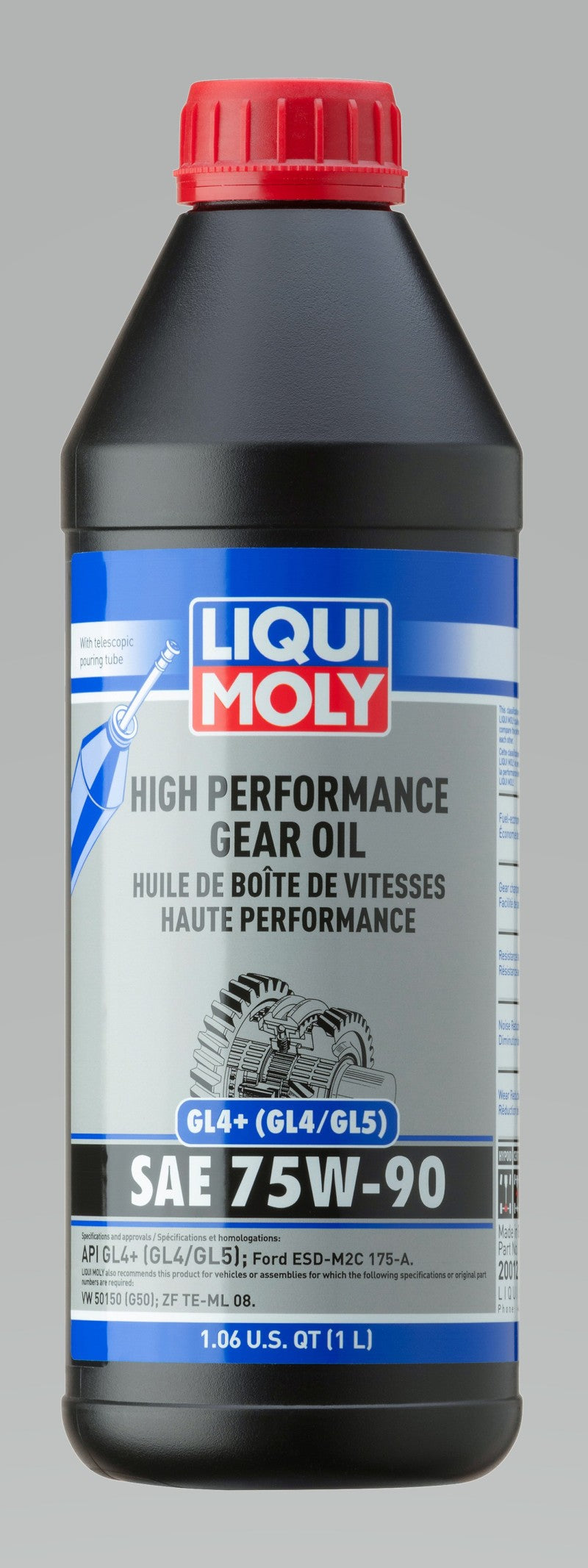 LIQUI MOLY 1L High Performance Gear Oil (GL4+) SAE 75W90