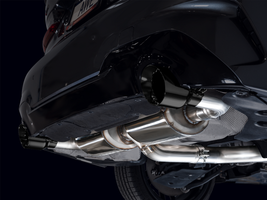 AWE 19-23 BMW 330i / 21-23 BMW 430i Base G2X Touring (Excl. Conv) Axle-Back Exhaust - Diamond Black