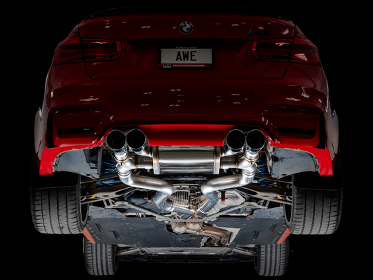 AWE Tuning BMW F8X M3/M4 Track Edition Catback Exhaust - Diamond Black Tips
