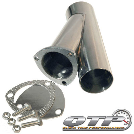 QTP 3in Weld-On QTEC Exhaust Cutout Y-Pipe