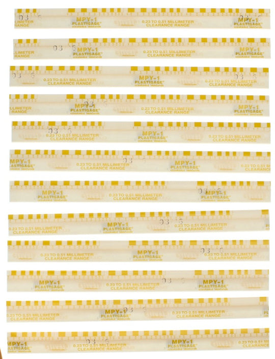 Clevite Plastigage Yellow Plastigage - 12 Pack