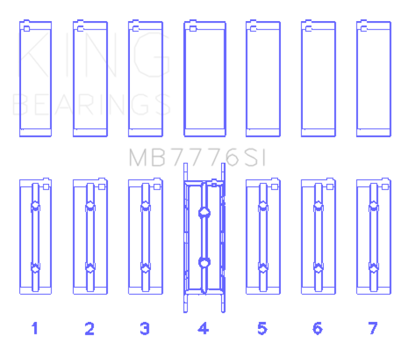 King BMW N55B30A/N53B30A/N52B30A Main Bearing Set - Size +0.25mm