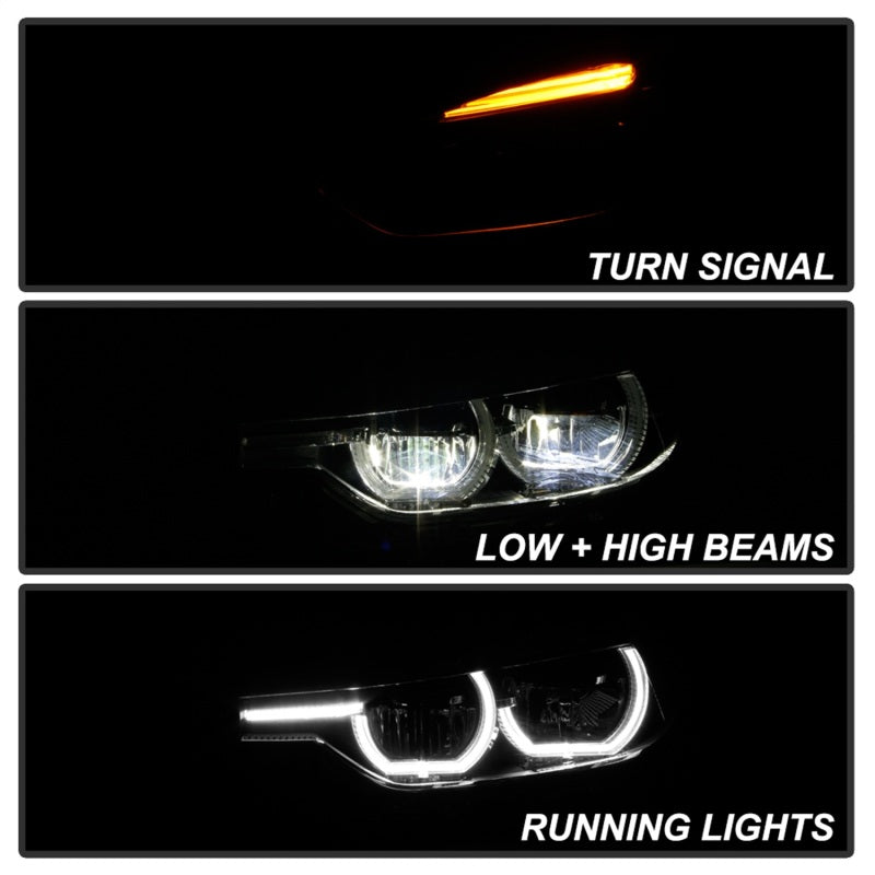 Bf3 Leds Spyder BMW F30 3 Series 4Dr LED Projector Headlights Chrome PRO-JH-BF3 ...