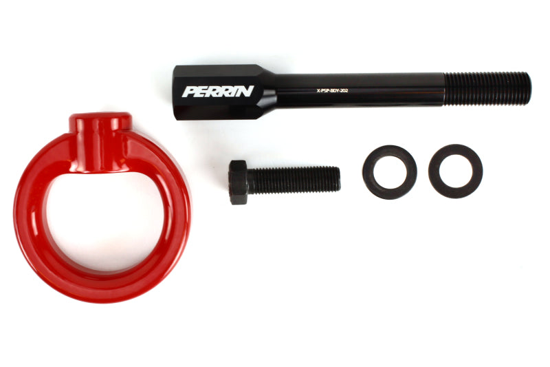 Perrin 02-07 Subaru WRX/STI Tow Hook Kit (Front) - Red