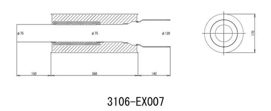 HKS Universal SS Hi-Power Muffler (120mm tip / 75mm piping) (SUS304 NO COATING)