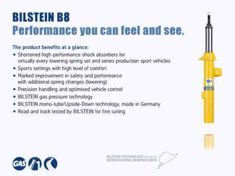 Bilstein B8 SP 01-05 BMW 325xi/330xi Front Right Monotube Strut Assembly