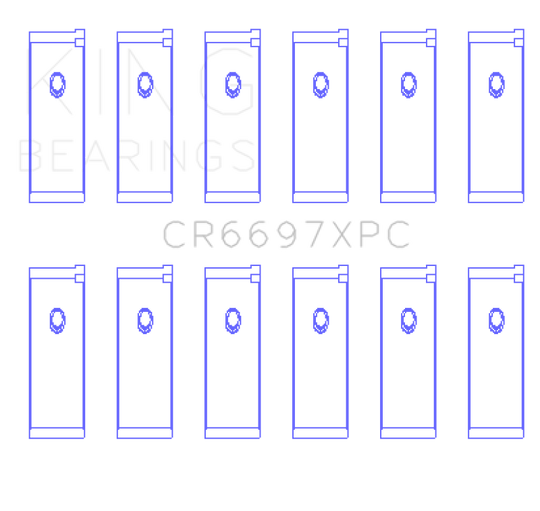 King Nissan RB25DET/RB26DETT 24V pMaxKote Performance Rod Bearing Set - Size STD