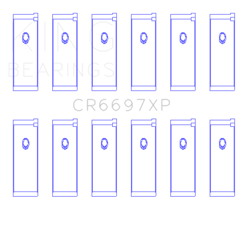 King Nissan RB25/RB26 Performance Rod Bearing Set - Size +0.25mm
