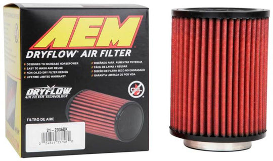 AEM Air Filter, 3inFLG/ 5inOD/ 6-1/2inH Dry Flow