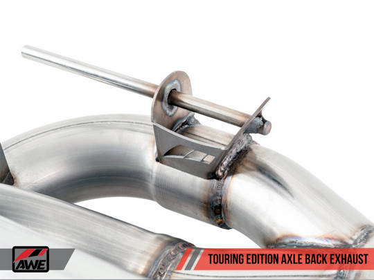 AWE Tuning BMW F3X 340i Touring Edition Axle-Back Exhaust - Chrome Silver Tips (102mm)