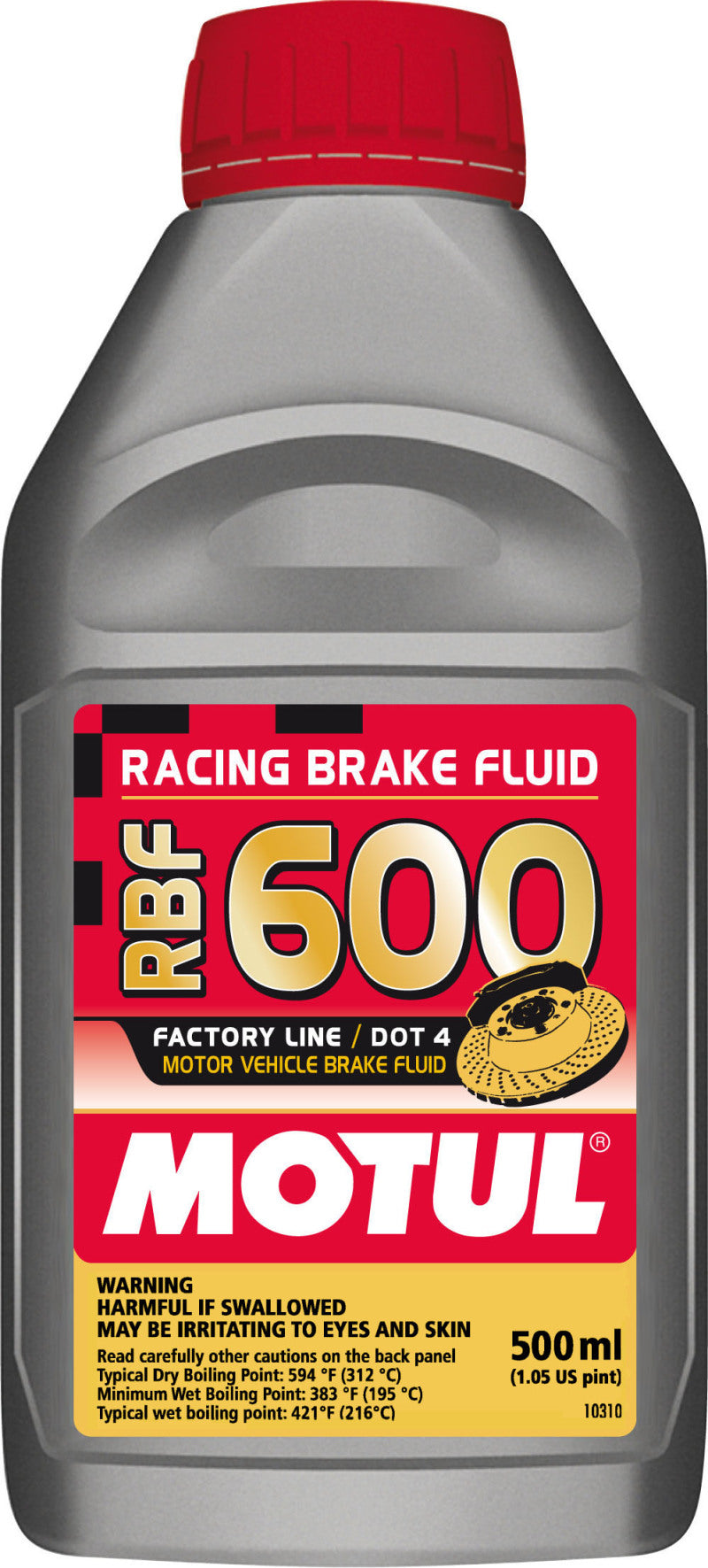 Motul 1/2L Brake Fluid RBF 600 - Racing DOT 4