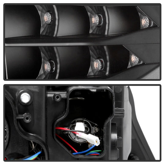 Spyder 09-12 BMW E90 3-Series 4DR HID w/ AFS Only - LED Turn - Black - PRO-YD-BMWE9009-AFSHID-BK