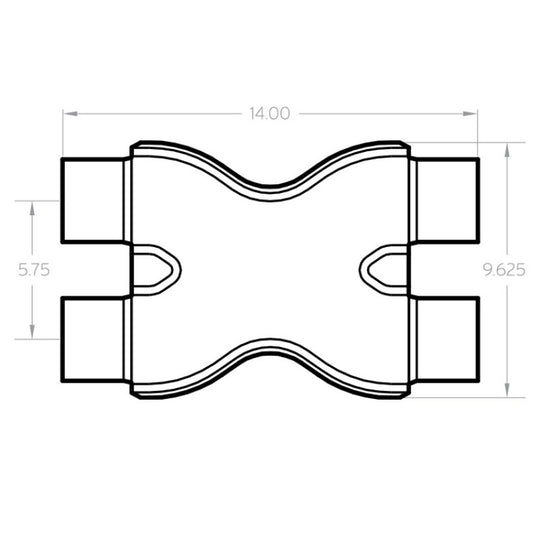 MagnaFlow Smooth Trans X 3/3 X 14 SS
