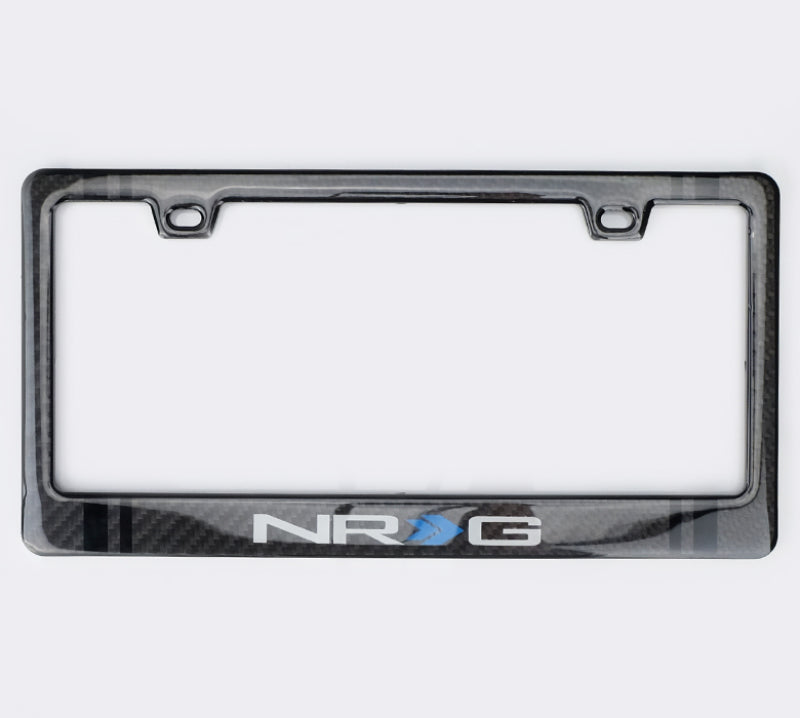 NRG Carbon License Plate Frame/ Fiber Poly Dip Finish Wet w/ NRG Logo