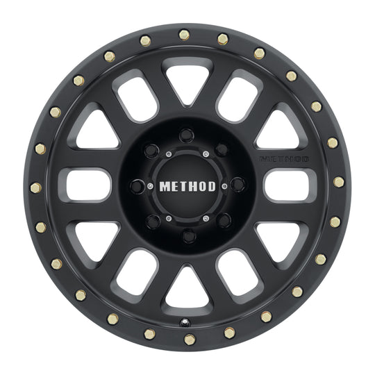Method MR309 Grid 17x8.5 0mm Offset 8x6.5 130.81mm CB Matte Black Wheel