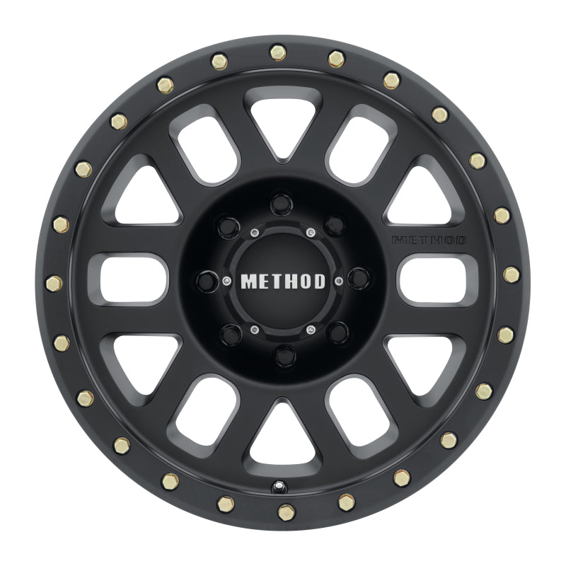 Method MR309 Grid 17x8.5 0mm Offset 8x180 130.81mm CB Matte Black Wheel