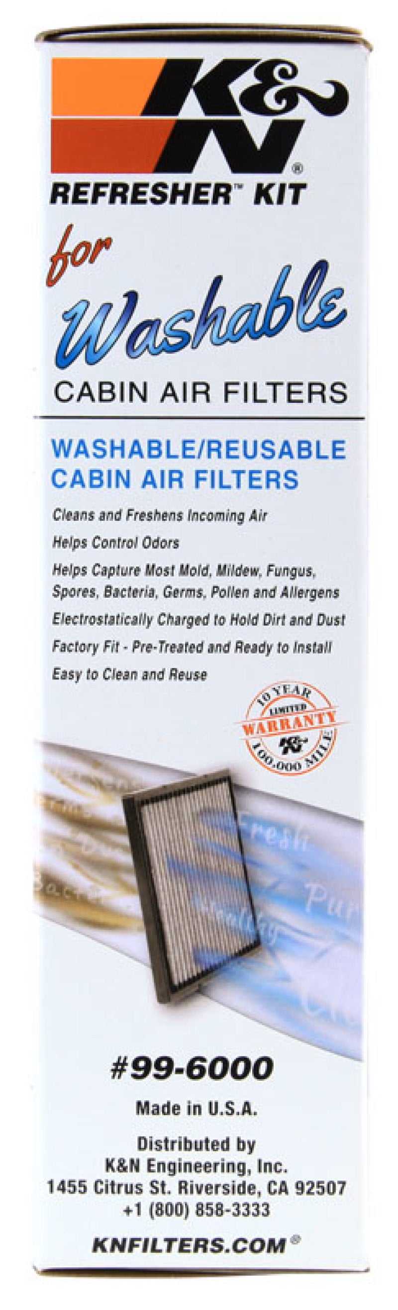 K&N 99-6000 Cabin Air Filter Cleaning Kit 