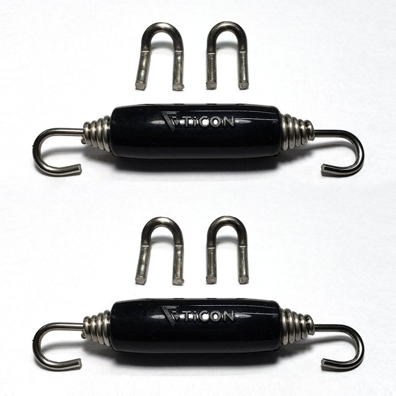 Ticon Industries Black Silicone Titanium Spring Tab and Spring Kit (4 ...
