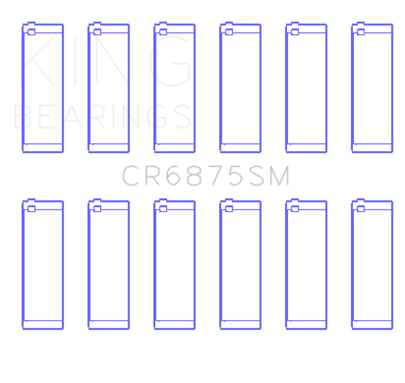 King BMW N52 B25/B30 & N53 B25/B30 3.0L Connecting Rod Bearing Set - Size STD